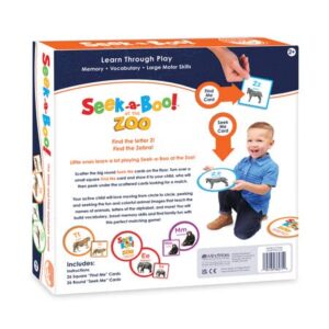 MindWare Seek-a-Boo! at The Zoo The Seek-and-Find Alphabet Matching Game - Fun Toddler Games Ages 2-4 - Improves Memory, Vocabulary and Letter Recognition