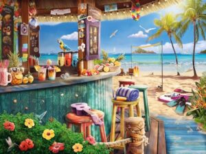 ravensburger beach bar breezes 1500 piece jigsaw puzzle for adults | unique and relaxing activity | premium quality | sustainable materials | ideal for family fun time