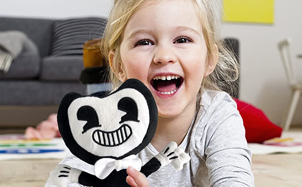 Msfdcdr Bendy Plush Toys Doll Cute Game Horror Bendy Plush Soft Stuffed Animals Toys for Kids Children with 11.8"