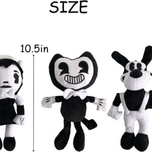 Msfdcdr Bendy Plush Toys Doll Cute Game Horror Bendy Plush Soft Stuffed Animals Toys for Kids Children with 11.8"