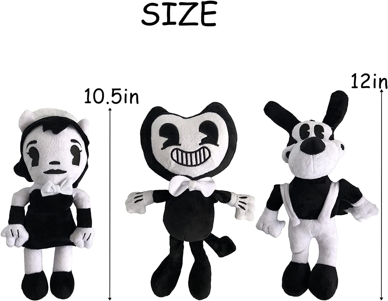 Msfdcdr Bendy Plush Toys Doll Cute Game Horror Bendy Plush Soft Stuffed Animals Toys for Kids Children with 11.8"