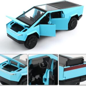 1/32 Toy Trucks Pickup Off-Road Vehicle Alloy Car Model Diecast Metal Toy Truck Model Simulation Sound Light Gifts for boy Girl. (Blue)