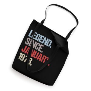 Legend since January 1973 vintage birthday Tote Bag