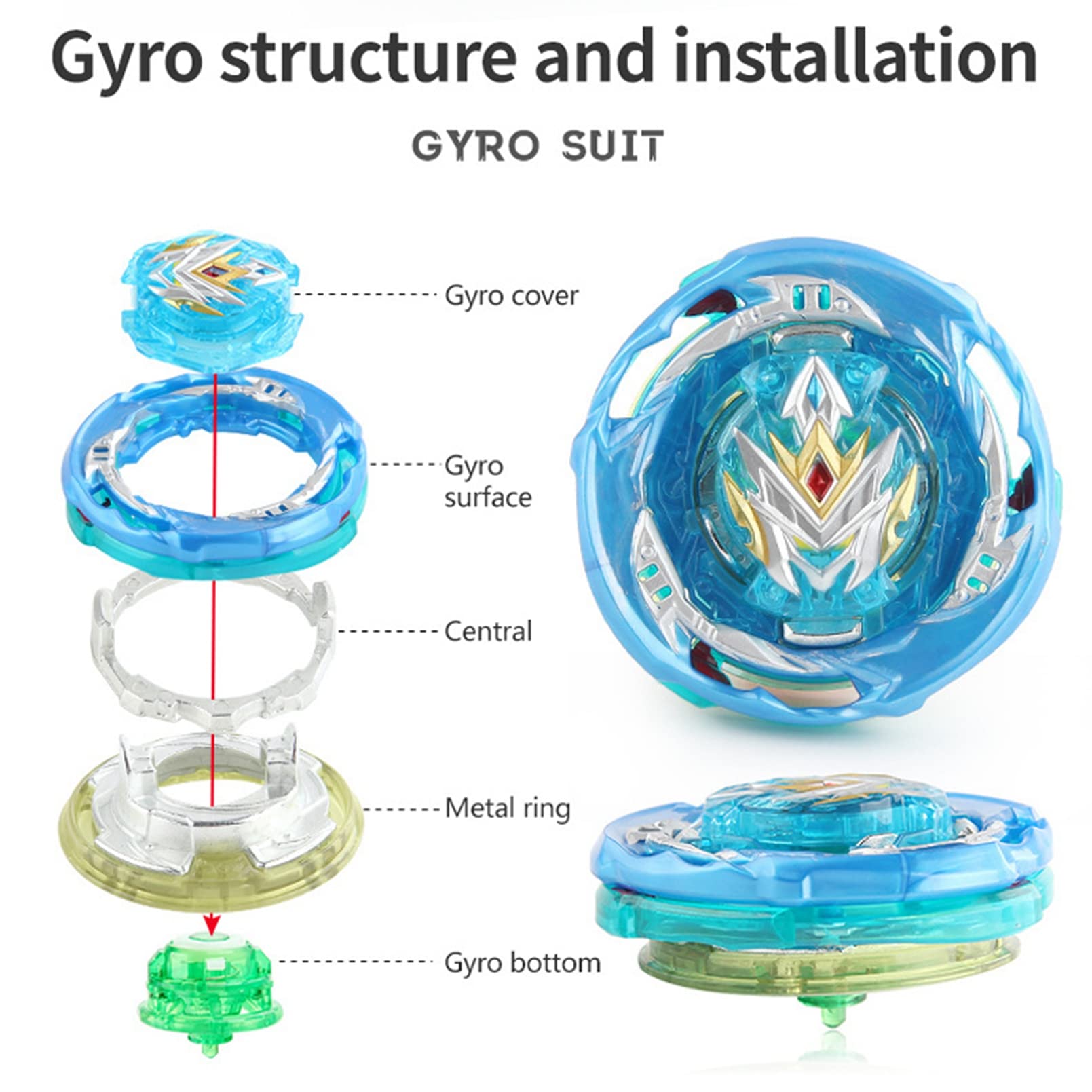 Bey Burst Starter BU B-202 01 Wind Knight Mn Bn -6 Booster Superking Battling Toys Gaming Tops Gyro Spinning Brust Toy (B-202)