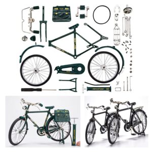 ytcpmhea diy retro bicycle model, metal alloy, 51 accessories, unisex, non-riding toy vehicle, 11 x 7 x 5.5 in