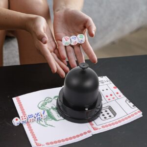 BESPORTBLE Automatic Lucky Dice Roller Cup Set Electrical Shaking Dice Cup Battery Powered Shaker Dice Set Ktv Pub Bar Party Game for Christmas Party Games