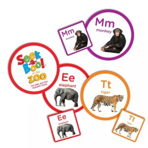 MindWare Seek-a-Boo! at The Zoo The Seek-and-Find Alphabet Matching Game - Fun Toddler Games Ages 2-4 - Improves Memory, Vocabulary and Letter Recognition