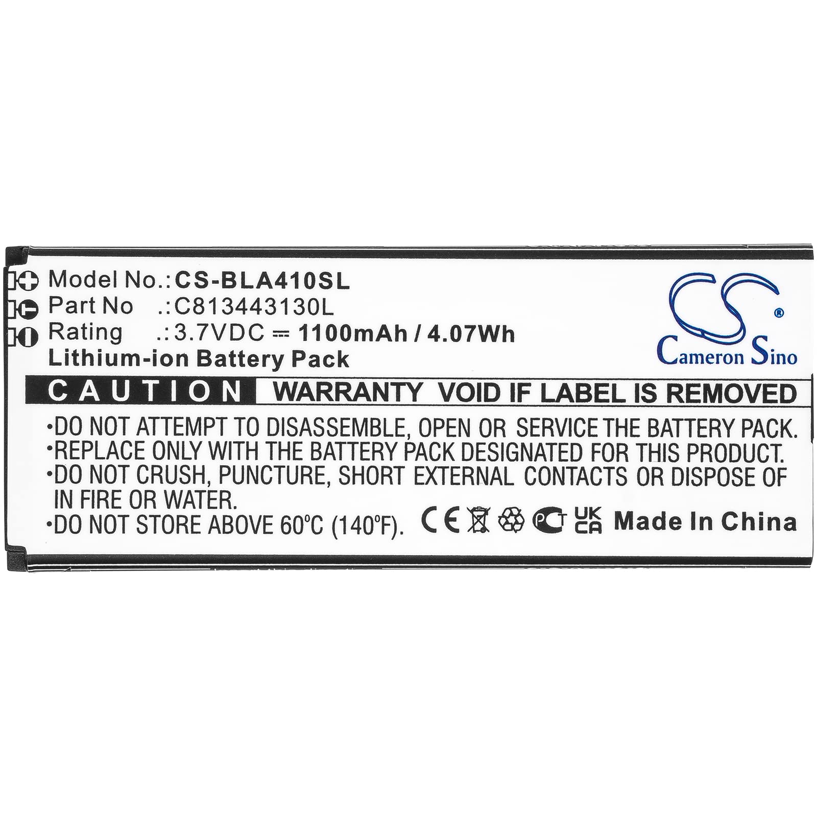 Yibudt 3.7V Battery Replacement for L4 Advance L4 A410U Advance L5 L5 Advance A4 2019,C813443130L