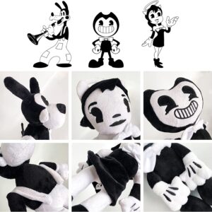 Msfdcdr Bendy Plush Toys Doll Cute Game Horror Bendy Plush Soft Stuffed Animals Toys for Kids Children with 11.8"