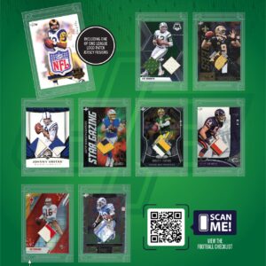 2022 Sportscards Jersey Fusion Football Edition Hobby Box - 1 Original Trading Card with an Authentic Player Worn Swatch or Patch