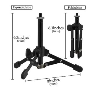 Geekria for Creators Tabletop Tripod Mic Stand Compatible with Audio-Technica AT2020, AT2020USB, AT2035, AT2050, ATR2500x Microphones, Desktop Mic Stand with Foldable Non-Slip Feet