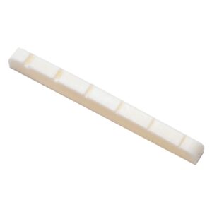 Miwayer 6 String Electric Guitar Bone Nut Flat Bottom Pre-Slotted Made of Real Bone (42 X 3.5 X 4.5/3.5mm 1 pack)