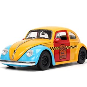 Sesame Street 1:24 1959 Volkswagen Beetle Die-cast Car & 2.75" Oscar The Grouch Figure, Toys for Kids and Adults