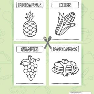 First Foods Coloring Book for Toddlers: 50 Cute, Easy, and Fun Designs for Toddlers and Preschoolers