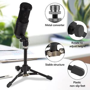 Geekria for Creators Tabletop Tripod Mic Stand Compatible with Audio-Technica AT2020, AT2020USB, AT2035, AT2050, ATR2500x Microphones, Desktop Mic Stand with Foldable Non-Slip Feet