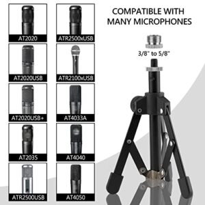 Geekria for Creators Tabletop Tripod Mic Stand Compatible with Audio-Technica AT2020, AT2020USB, AT2035, AT2050, ATR2500x Microphones, Desktop Mic Stand with Foldable Non-Slip Feet