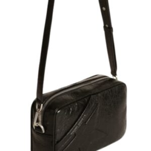 Golden Goose Star Bag Wrinkled Lamb Leather Body And Star Womens Bag - Black