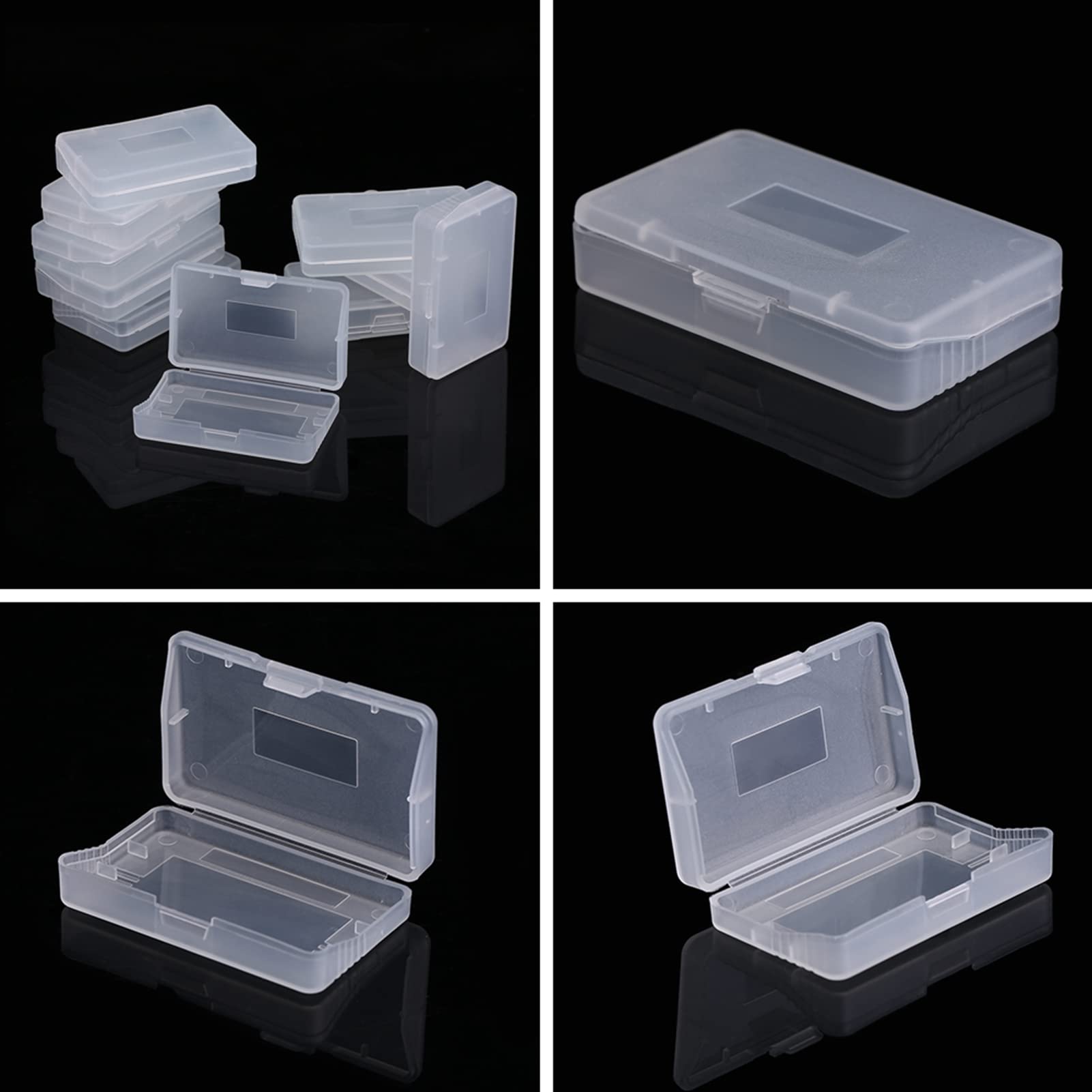 Tyenaza 10pcs Game Card Cartridge Case, Clear Protective Game Cartridge Case Transparent Anti Dust Cover Cartridge Game Case Storage Box for Game Boy Advance GBA