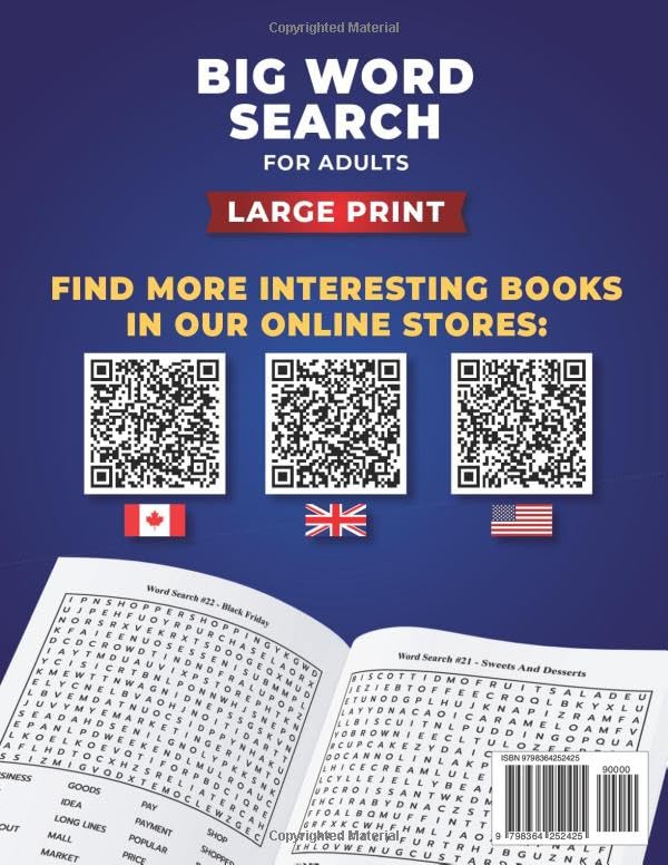 BIG 4000 New Words Word Search for Adults: 100+ Large Print Puzzles with Interesting Themes about the Year