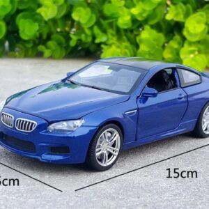 Car Diecast Model Alloy Car Model Diecast & Toy Vehicle Metal Toy Car Model Collection Sound Light Simulation Childrens Toy Gift 1/32 for BMW for M6 for Coupe (Color : Blue)