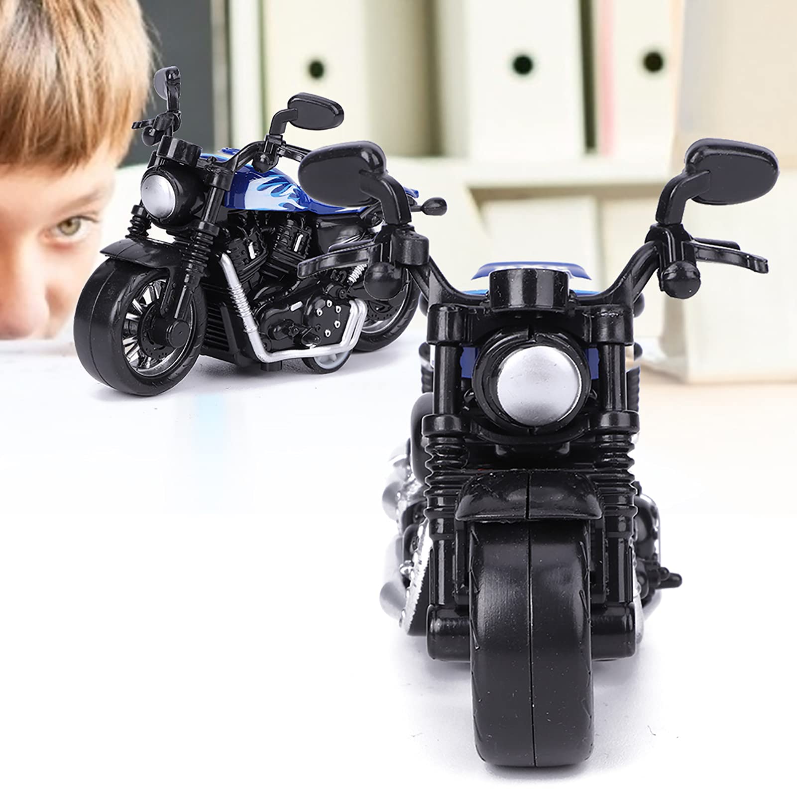 Motorbike Model, Alloy Small Motorcycle Model Pull Back Car Model Cake Ornaments