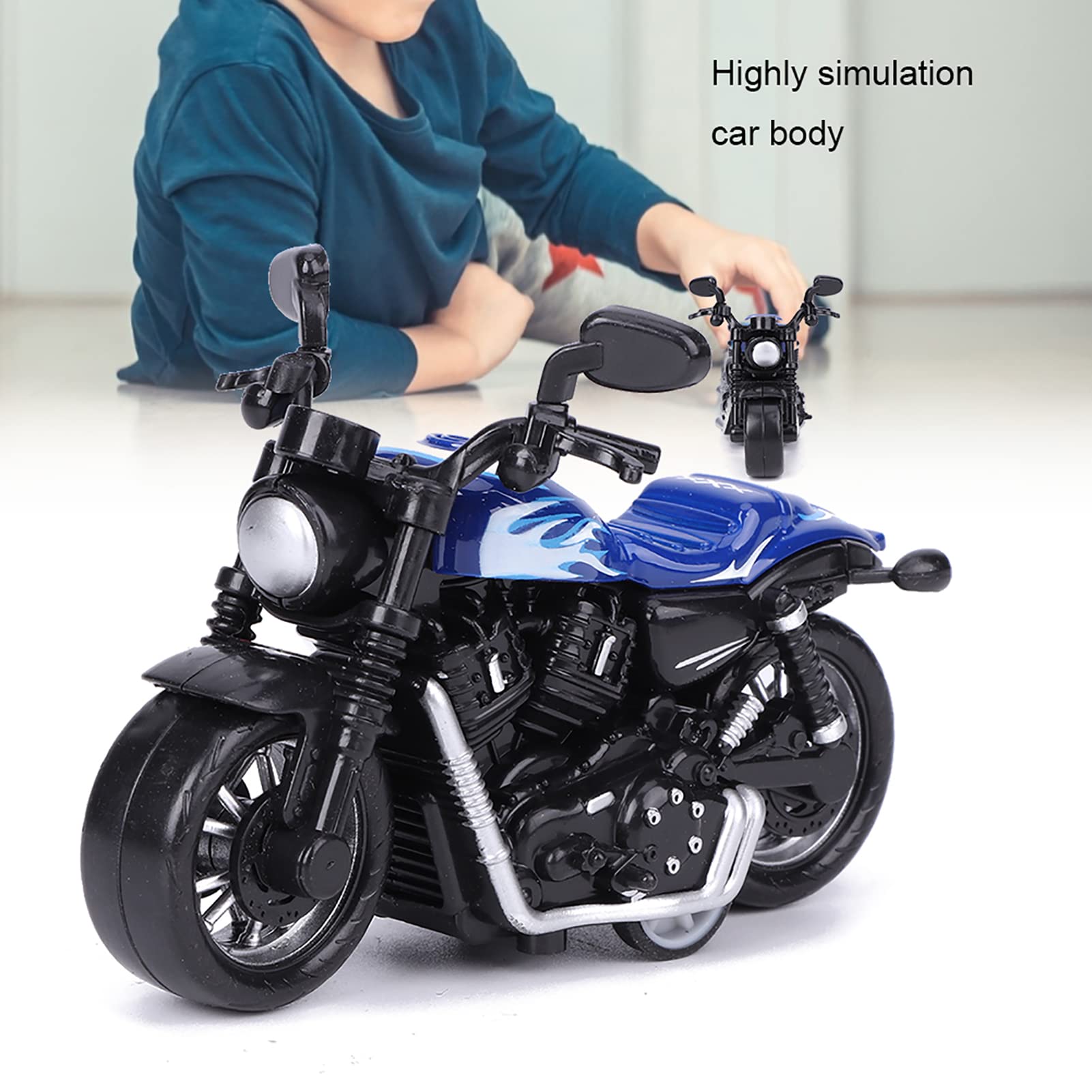 Motorbike Model, Alloy Small Motorcycle Model Pull Back Car Model Cake Ornaments