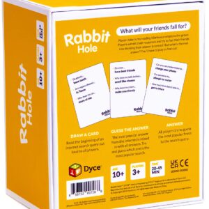 RABBIT HOLE Party Game + Expansion Set - The “What Will Your Friends Fall for?” Family Card Game - for Kids, Tweens, Teens, College Students, Adults, Fun Parties and Board Games Night with Your Group