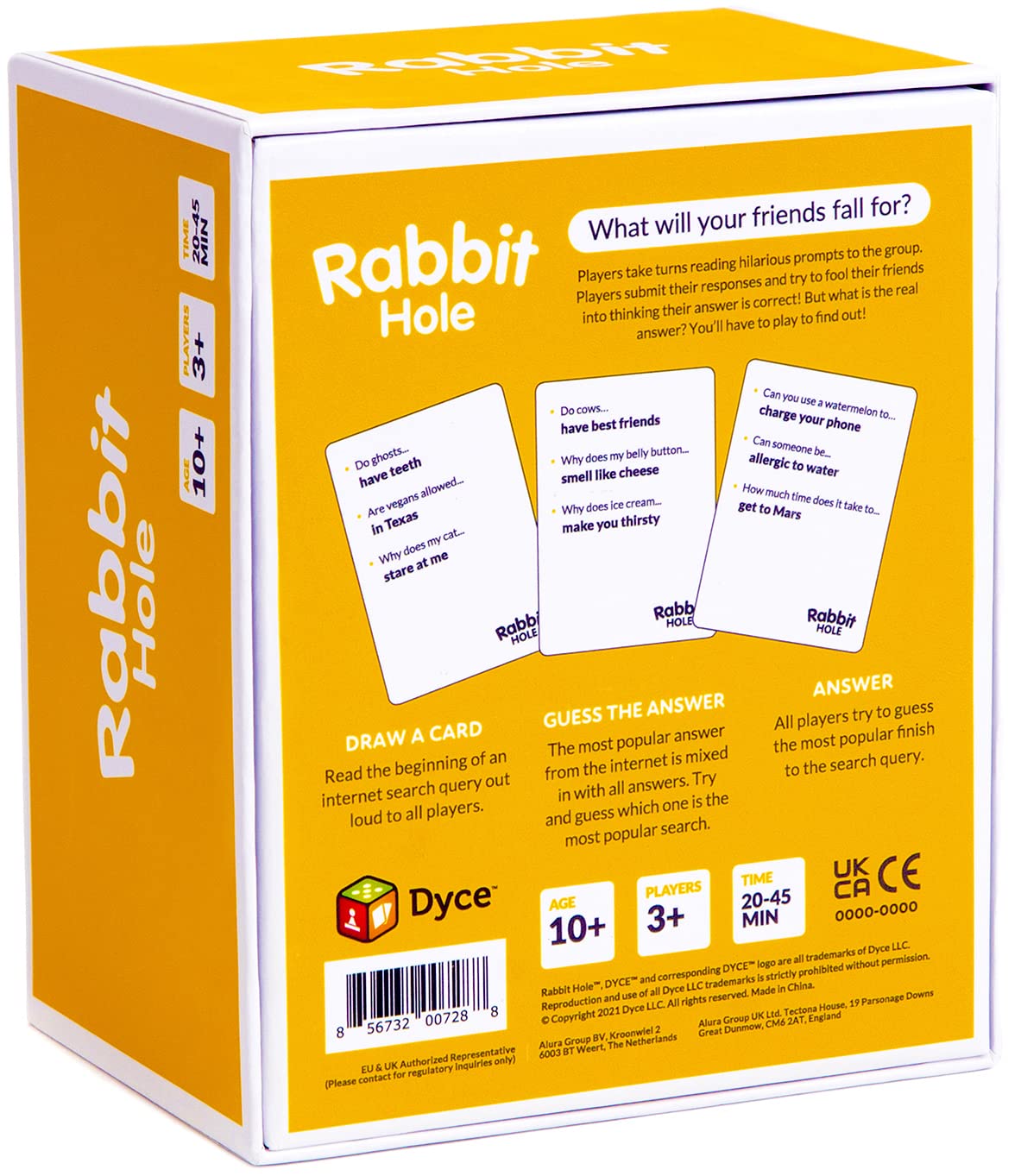 RABBIT HOLE Party Game - The “What Will Your Friends Fall for?” Family Card Game - for Kids, Tweens, Teens, College Students, Adults and Families, at Fun Parties and Board Games Night with Your Group