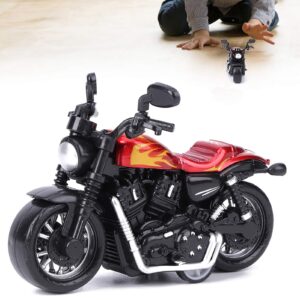 Motorcycle Model, Alloy Small Motorbike Car Model Pull Back Miniature Powered Model Collection Cake Toppers Ornaments Birthday Gift Party Favors Supplies Adults Motorcycle Fan(red)