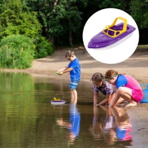 Zerodeko Plastic Race Boat Toy, Bath Boat Toy Kids Shower Bathing Toys Floating Bath Toy Boat Boat Pool Toy for Kids, Birthday Gift, Pretend Play