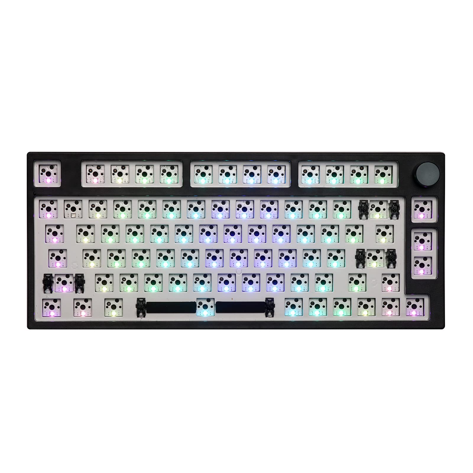 EPOMAKER TH80 Pro Wireless Barebones Keyboard Kit, 75% Hot Swap Mechanical Keyboard Kit, Bluetooth 5.0/2.4GHz/Wired RGB Gaming Keyboard, South-Facing LEDs for Win/Mac/PS5/PS4/Xbox (Black)