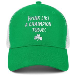 st. patrick's day clover baseball cap adjustable trucker hat fashion dad hat sports hat st. patrick’s day gift