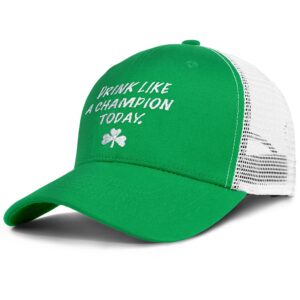 St. Patrick's Day Clover Baseball Cap Adjustable Trucker Hat Fashion Dad Hat Sports Hat St. Patrick’s Day Gift