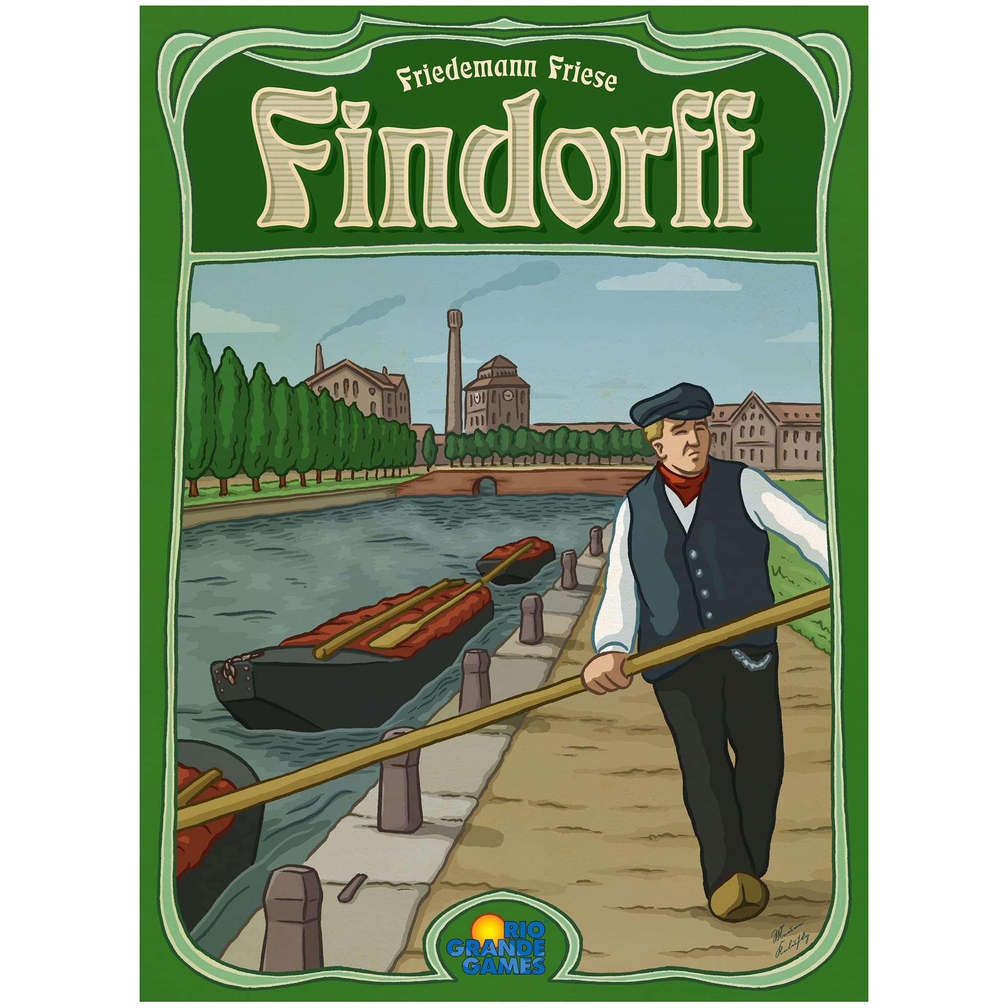 Findorff - City Building Game, Rio Grande Games, Strategy Game Set in Bremen 1803–1916, Hometown of Friendemann Friese, Ages 12+, 1-5 Players, 45-90 Minute Playing Time