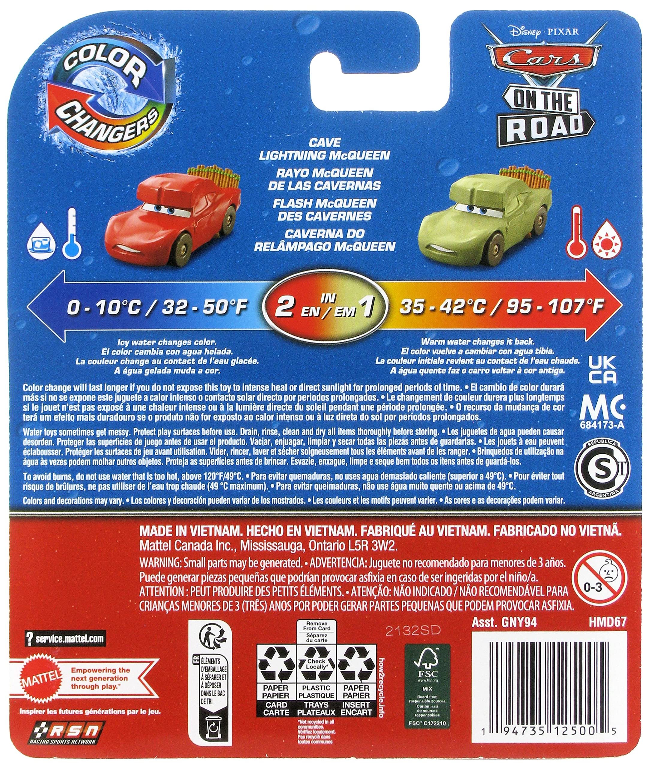 Disney Cars Toys Color Changers 2022 Cars On The Road Cave Lightning McQueen