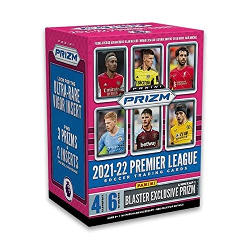 2021-2022 Panini Prizm Premier League Soccer Blaster Box - 24 Trading Cards Per Box