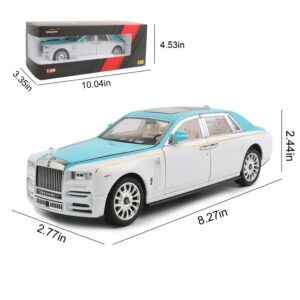 1/24 Diecast Car Model Rolls-Royce Phantom Toy Car, Alloy Collectible Phantom Replica Pull Back Model Car Vehicles with Sound and Light for Kids Boys Girls Birthday Gift