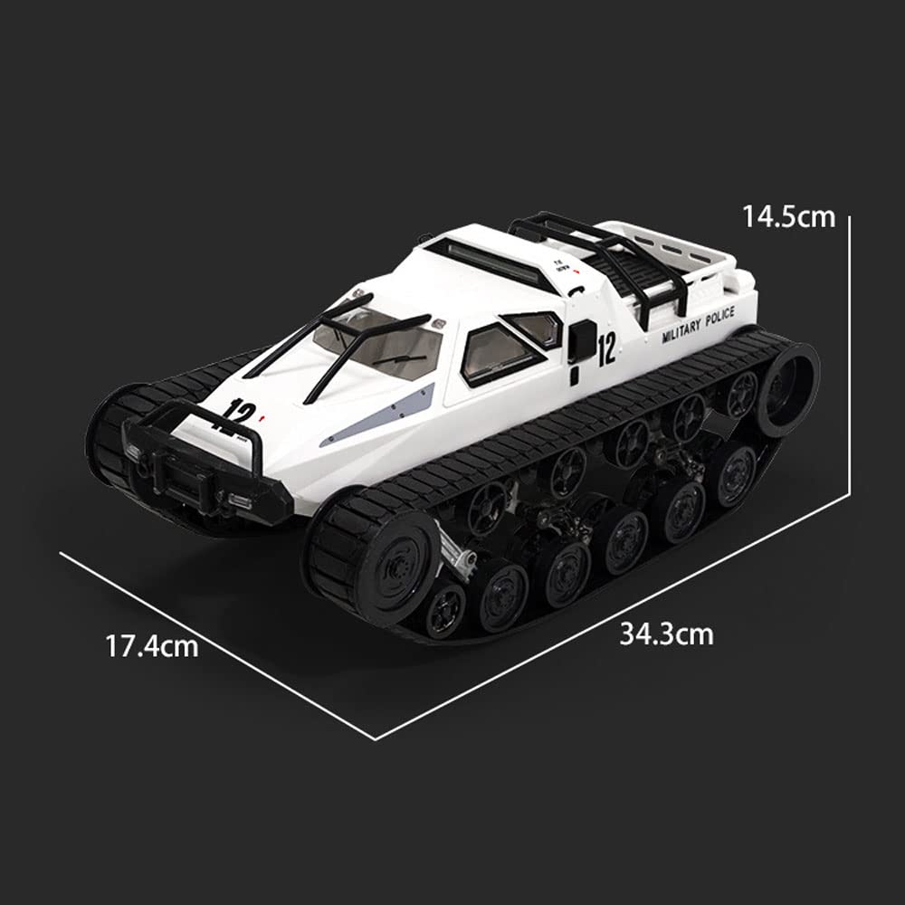 QIYHBVR Remote Control Crawler High Speed Tank All Terrain Off-Road RC Car with Spray Function 2.4 Ghz RC Army Truck 1/12 Drift Tank RC Tank for Kids Adults