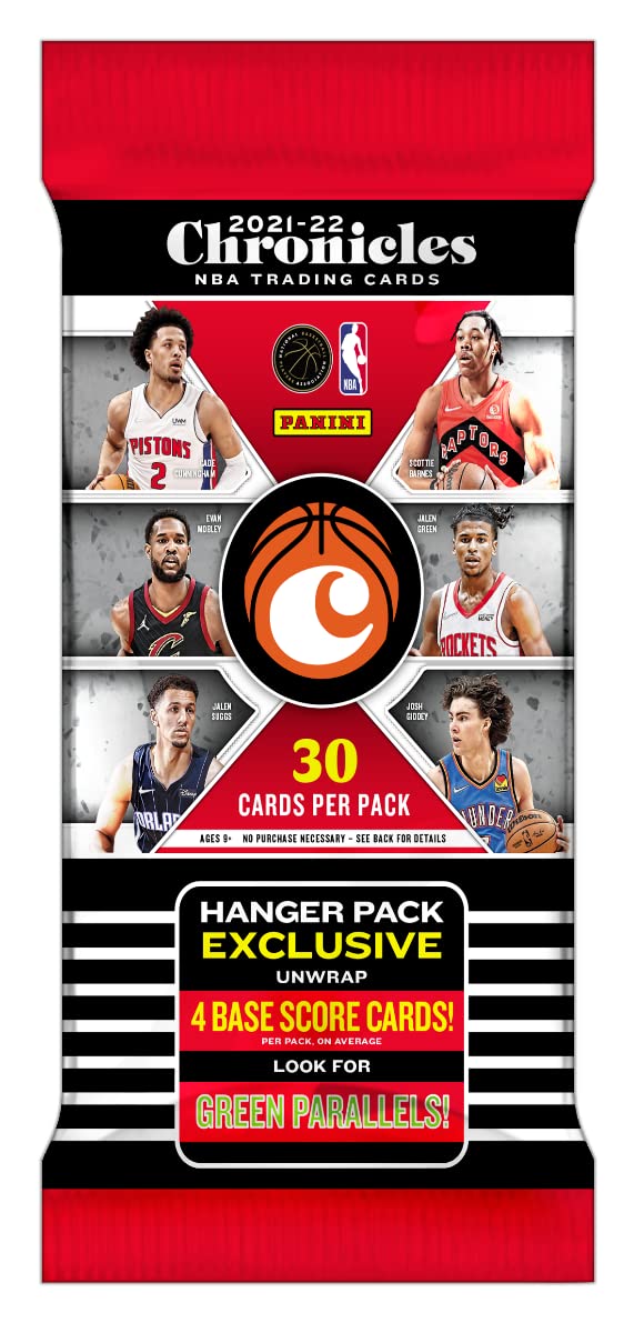 2021-2022 Panini Chronicles Basketball Hanger Pack - 30 Trading Cards Per Pack