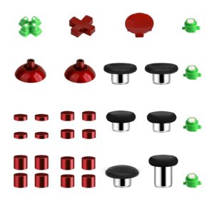 31 in 1 magnetic metal joystick bullet buttons replacement kits for ps5/ps4 controller(red)