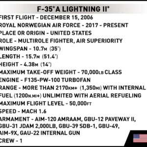 COBI Armed Forces F-35®A Lightning II® Jet Plane