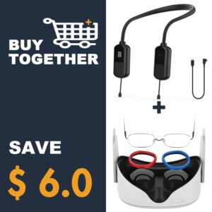 Lens Anti-Scratch Ring and Neck Hanging Battery Pack for Oculus Quest 2