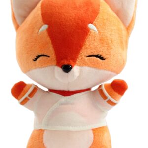 Pacreck Fox Plush Doll Animal Fox Ears Plush Pillow Plushies Stuffed Toy Birthday Xmas Gifts (10in)