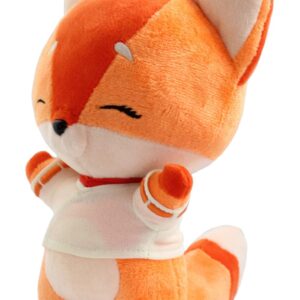 Pacreck Fox Plush Doll Animal Fox Ears Plush Pillow Plushies Stuffed Toy Birthday Xmas Gifts (10in)