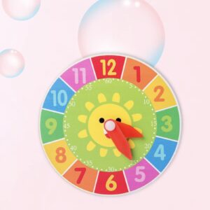 2 Pieces Montessori Busy Board Accessories Clock Cognition Toy for Children Toddlers Boy