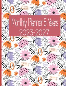 5 year planner 2023-2027: 5 years monthly planner 60 months calendar agenda schedule organizer, to do list, contact, password log, birthday log