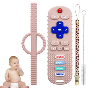 baby remote teething toys for 3-6 months, silicone remote teether for baby, chew remote control toys 6-12 months, bpa free