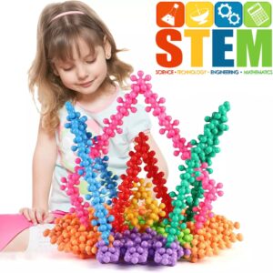 Nick Knack's Essentials 300 Pieces - STEM Interlocking Building Toy Set Linking Jax for Childhood Educational Development | Multicolored Classroom Set