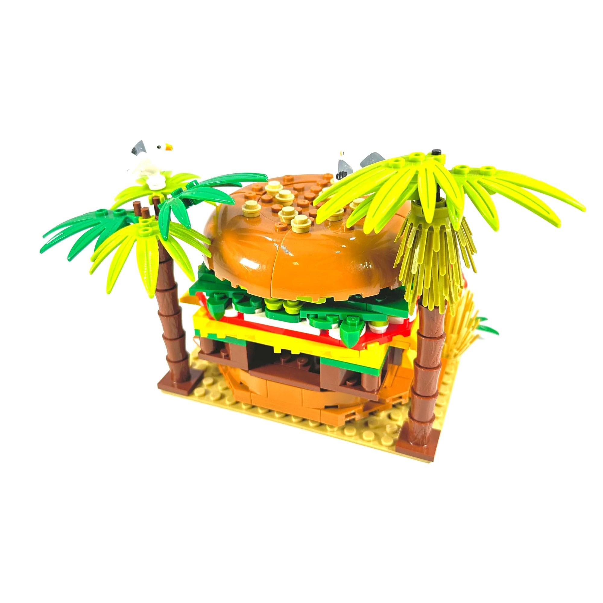 General Jim's Paradise Burger Modular Building Blocks Set | Intricate and Colorful Burger in Paradise Brick Building Experience