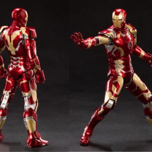 LonullyMege Ironman Action Figures Set 2 Pack Metal Painting All Joints Movable 7 Inch Collectible Model Toys (MK42 & MK43)